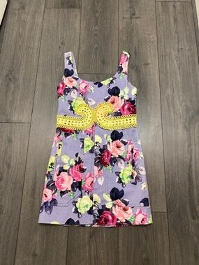 Carven Floral Sleeveless Mini Dress Size XS